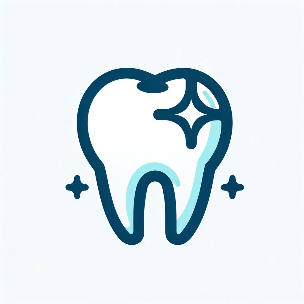 Create a sleek, modern SVG dental cleanings icon for a website. Design a minimalist tooth with subtle sparkle or shine effects to represent thorough cleaning. Use crisp, clean lines and a gradient or solid palette in soft blues, whites, or teals. Ensure the icon is scalable and set on a transparent background for a professional, inviting look