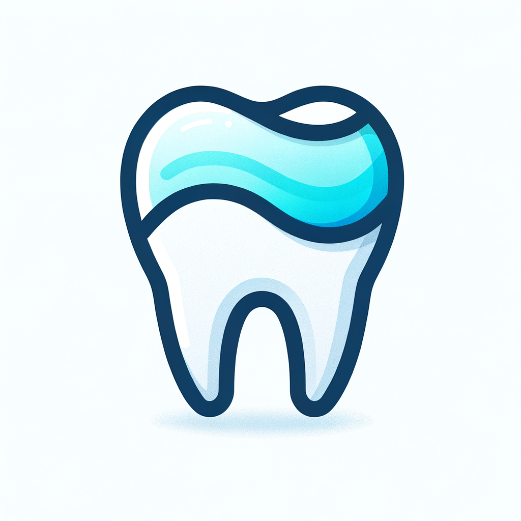 Create a sleek, modern SVG dental veneers icon for a website. Design a minimalist tooth with a smooth, thin layer representing a veneer applied to the front. Use crisp, clean lines and a gradient or solid color palette in soft blues, whites, or teals. Ensure the icon is scalable and set on a white background for a professional, polished look